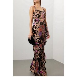 Dress the Population Paris Floral Jaquard Bustier Maxi Dress Gown